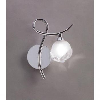 Applique murale Fragma droite chrome poli avec interrupteur 1 ampoule G9