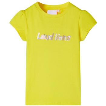Bright Yellow Kids' Cap Sleeve T-Shirt Size 128