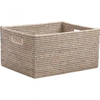 Corbeille Aubry Gaspard en rotin tressé – dimensions 24 × 19 × 13 cm