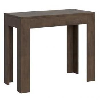 Mesa Consola Bora 3 Extensiones Madera Nogal Pequeño