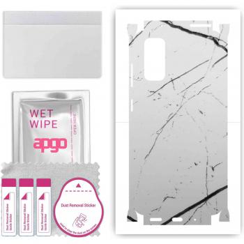 Apgo White Marble Back & Side Skin for Galaxy S20