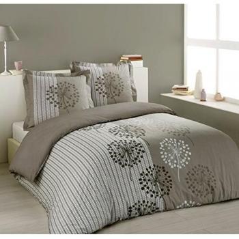 Ensemble Anna Vision Housse et Taies – coton beige, 240 × 220 cm