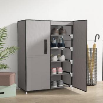 Vidaxl Schuhschrank Grau 60x28x90 Cm mit Stoffbezug