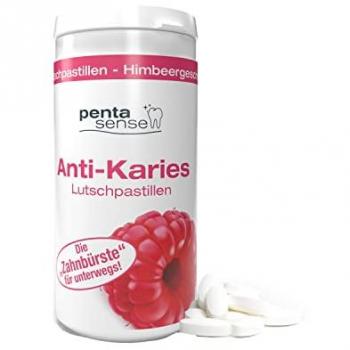 Himbeer Lutschpastillen für Kariesschutz Penta-Sense 150 St