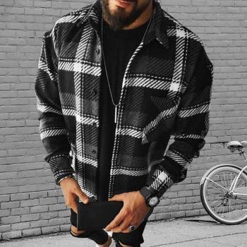 Camisa de Cuadros Retro para Hombre Urbano