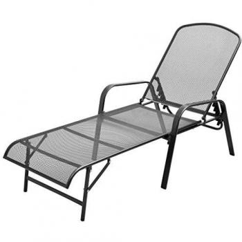 Chaise longue anthracite vidaXL en acier