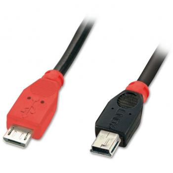 Cable LINDY Micro‑USB B a Mini‑USB B