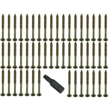 Fast Easy YZP Wood Screws (Torx) – 6 × 100 Bundle + Free 400‑Screw Bit Kit
