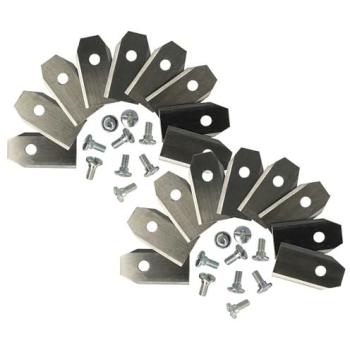 YardForce Cordless Mower Replacement Blades – 18‑Pack, Silver Steel
