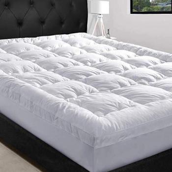 MEWAY 5cm Thick Hypoallergenic Mattress Topper Microfiber 1000g Filling 90x190cm