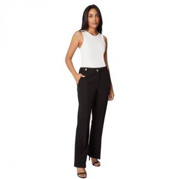 Womens Black Bootcut Leg Trousers Petite Size 10
