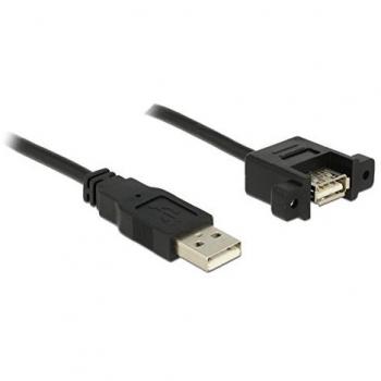 DeLOCK USB 2.0 A Male to USB 2.0 A Female Cable, 1m, Black