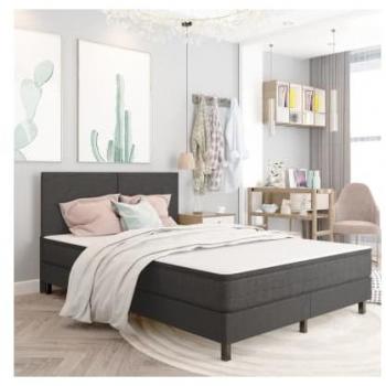Tête de lit en tissu 160x200 cm gris foncé