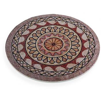 Runder Kork‑Keramik‑Mosaik-Deckeluntersetzer 20 cm