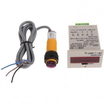 Module de détection photoélectrique à seuil variable, compteur LED 6 chiffres, NPN (1‑999 999)