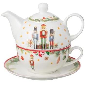 Théière festive Casse-Noisette 16 cm Blanc