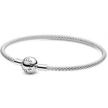 Pulsera de Malla en Plata de Ley 17 cm