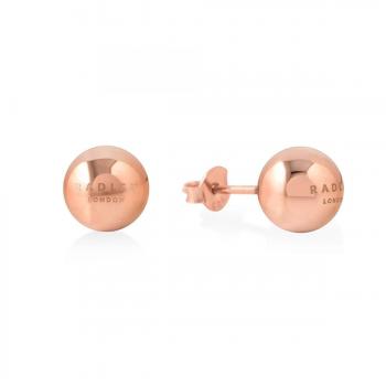 Radley 'Bliss Crescent' 925 Sterling Silver 18ct Rose Gold Plated Stud Earrings