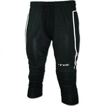 Rinat Moya Junior Goalkeeper Trousers – 3/4 Length, Black, Age 10‑12, Protective Padding