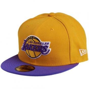 Cappellino New Era 59Fifty Los Angeles Lakers Giallo e Viola Taglia 7 1/8