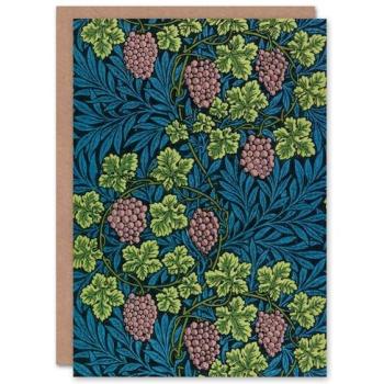 Artery8 Blue Grape Vine Leaf Art Card – William Morris Collection
