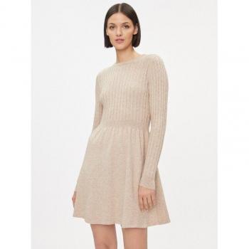Robe en maille torsadée beige pour femme ONLY
