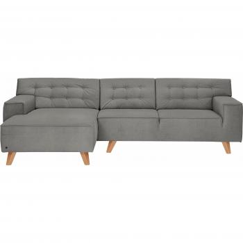 Sofa NORDIC CHIC – 266 cm × 77 cm × 151 cm, Grau (Basalt STC 9)