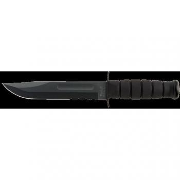KA-BAR Full-Size Fixed Blade Knife, 7in, Black Handle