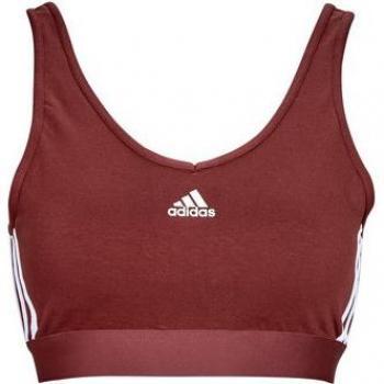 Adidas Bluse Essentials 3-Stripes Crop Top, rot, Größe L für Damen