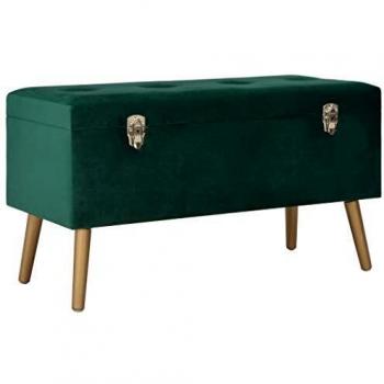 VidaXL Panchina con spazio per riporre 80 cm verde velluto