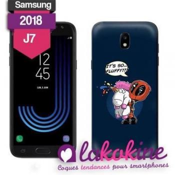 Flauschige Einhorn Deadpool Hülle für Samsung Galaxy J7 2018