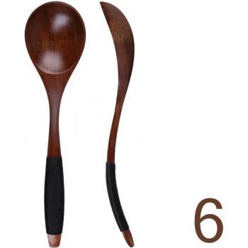 KinkHeat Cuchara de Madera Laca China Marrón
