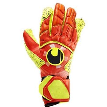 Uhlsport Herren Impulse SUPERGRIP Torwart-Handschuhe, Dynamic Orange/Fluo Gelb, 7