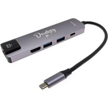 Donkey Pc Adaptador Multipuerto DONKCN05 USB-C/3.0/HDMI/RJ-45