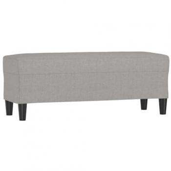 Banc Gris Clair 100×35×41 cm Tissu