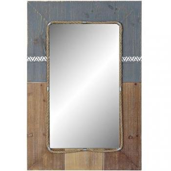 Specchio da parete Dkd Home Decor Blu Neve (60x3,5x89,5 cm)