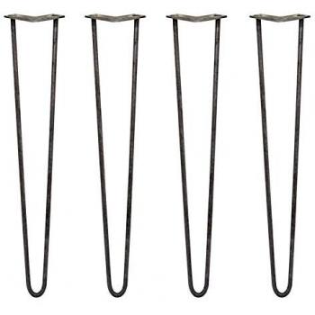 Skiski 4 Pieds de Table 71cm 12mm Acier Brut