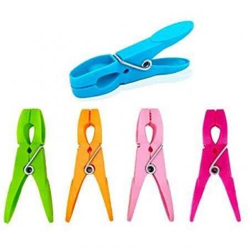 Rust-Free Plastic Clothes Pegs, Non-Slip Design, 50 Count