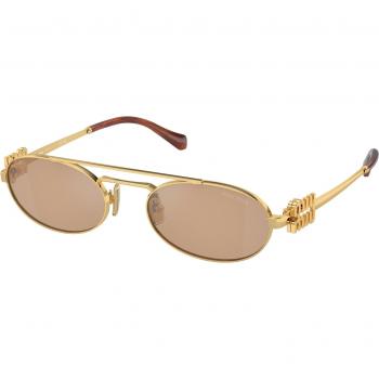 Miu Miu Gold/Light Orange Sunglasses SMU 54ZS Female Size 53 MM