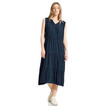 Cecil Damen Midikleid unifarben in Dunkelpetrol
