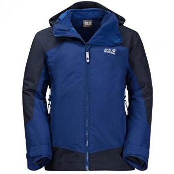 AKKA 3IN1 Kinderjacke von Jack Wolfskin – Wasserdicht, Winddicht, Atmungsaktiv (Sapphire 152)