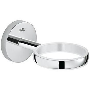 GROHE Bau Cosmopolitan Bathroom Accessories, Glass Holder (40 372), Soap Dish (40 368) or Soap Dispenser (40 394), Chrome, 40585001