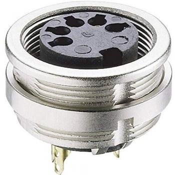 Lumberg 0304 05 5-Pin Vertical DIN Socket Connector, Silver, Single Unit