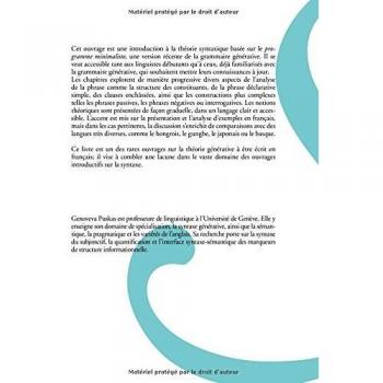 Initiation au Programme Minimaliste: Eléments de syntaxe comparative