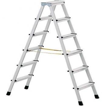 Zarges Anodised Double Sided Step Ladder 6 Steps