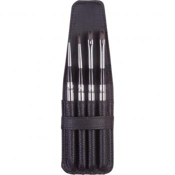 SQ675 4PC Squirrel Hair Brush Set with Aluminum Ferrules