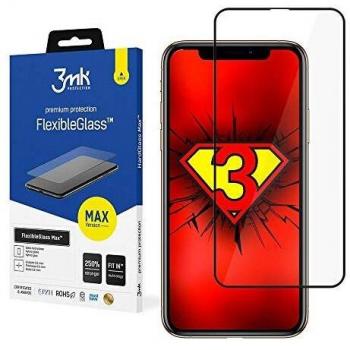 3MK Flexible Displayschutzfolie für iPhone XS Max, Schwarz