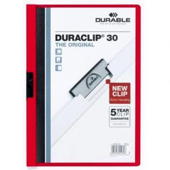 DURABLE Duraclip Document File A4 30 Sheet Red