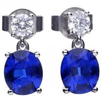 Pendientes de Circonitas Azul Intensos DIAMONFIRE 6220531089