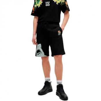 Pantaloni Corti Diflowos Hugo Sportivi Neri L